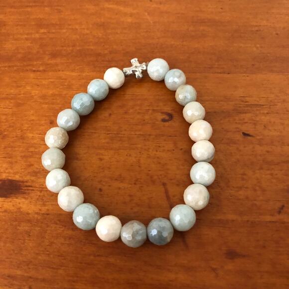 Morgan & Me Designs Beaded Christian Bracelet Handmade Jewelry Silver Cross NIP - Picture 4 of 9